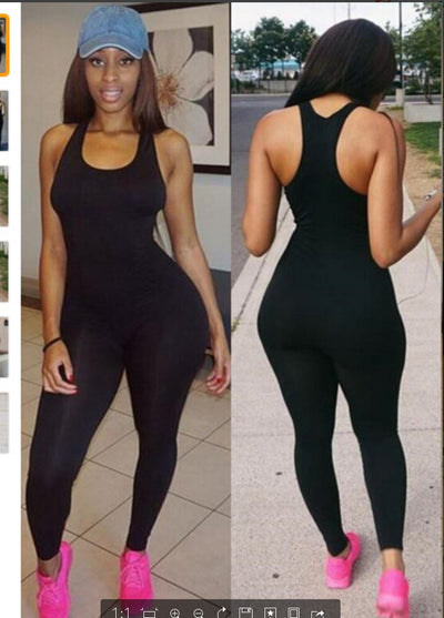 Jumpsuit Deportivo de Verano para Mujer - Tela Seda de Leche Talla Grande - Image 11