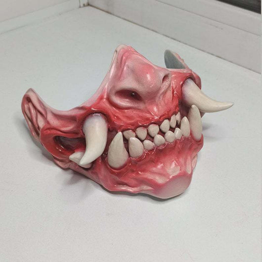 Máscara de Látex Terrorífica de Media Cara con Dientes de Horror - Image 8
