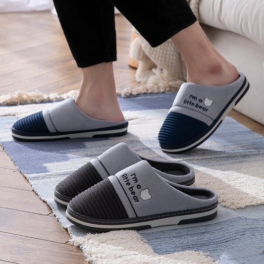 Pantuflas Cálidas para Hombre Talla Grande - Algodón Antideslizante