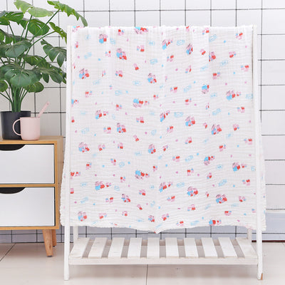 Toalla de Baño para Bebé con Acolchado Seersucker de Seis Capas - Image 43