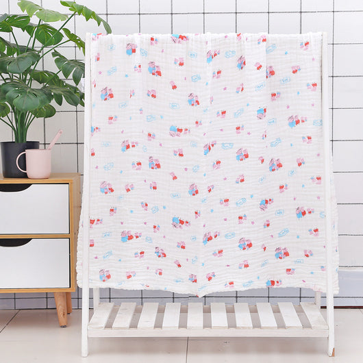 Toalla de Baño para Bebé con Acolchado Seersucker de Seis Capas - Image 43