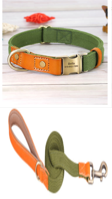 Collar de Cuero para Perros Anti-pérdida con Placa de Identificación - Image 20
