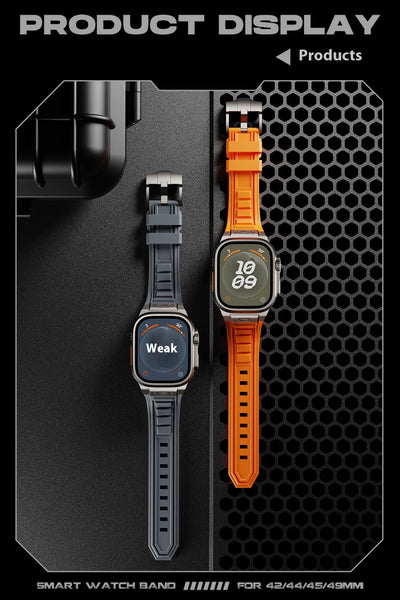 Correa Elástica de Silicona con Hebilla Metálica Plegable para iWatch 1-9 - Image 34