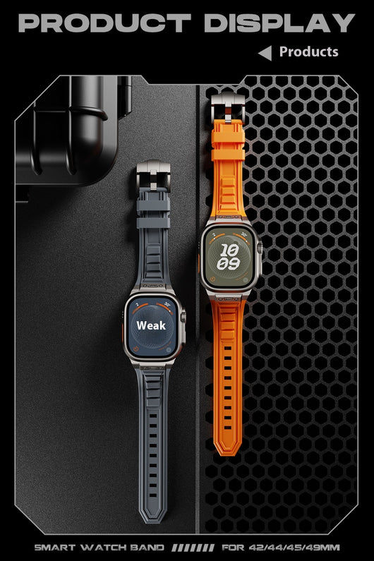 Correa Elástica de Silicona con Hebilla Metálica Plegable para iWatch 1-9 - Image 34