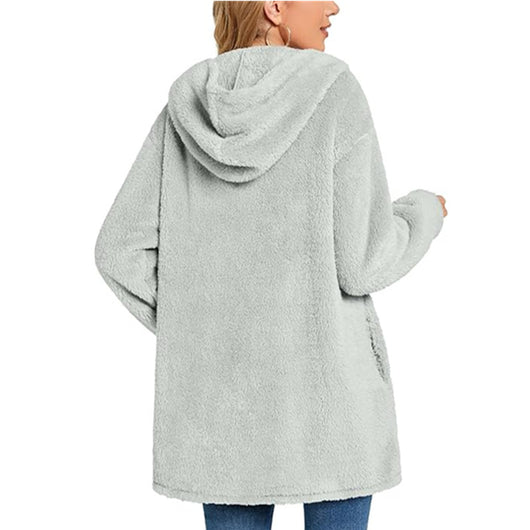Cardigan Tipo Sudadera con Capucha y Bolsillos - Abrigo Casual Europeo - Image 20