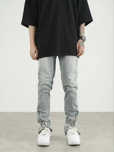Jeans Slim Fit con Cierre Lateral para Hombre y Mujer - Image 14