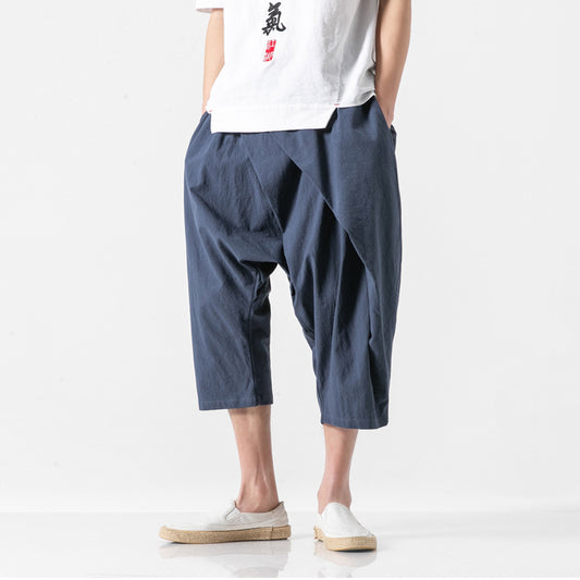 Pantalones Cortos Cargo Holgados para Hombre con Cintura Elástica Bajo la Rodilla - Image 2