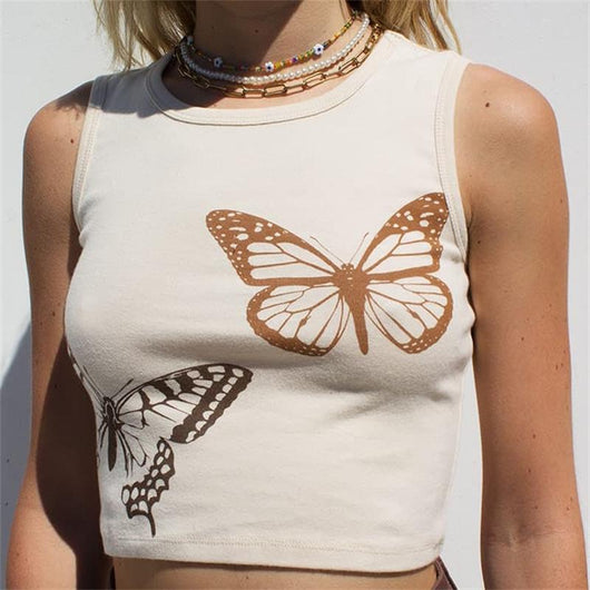 Blusa Tirantes Mariposas para Mujer