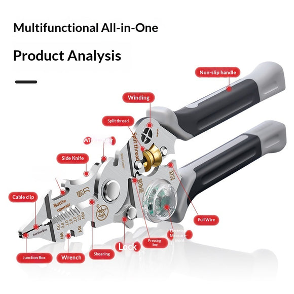 Alicates Pelacables Multifunción Profesional para Electricistas