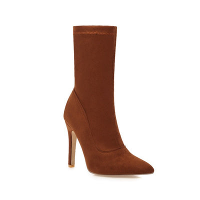 Botas Mujer Punta Aguda Tacón Stiletto Talla Grande - Image 8