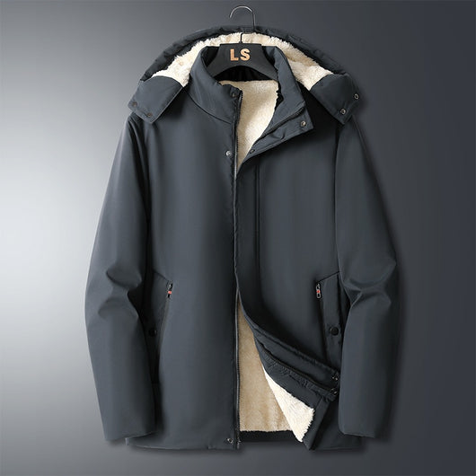 Chaqueta de Invierno para Hombre con Forro Grueso Tipo Borrego - Image 7