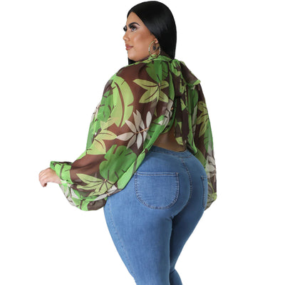 Blusa de Gasa Talla Grande con Cuello Redondo y Tirantes Ajustables - Image 29