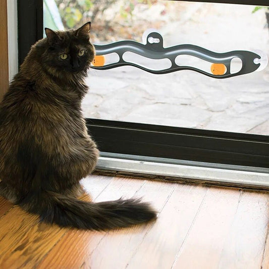 Juguete Interactivo de Pista para Gatos - Bola Rodante de Entretenimiento
