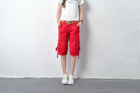 Pantalones Casuales Sueltos Capri Multicolor Talla Grande - Image 43