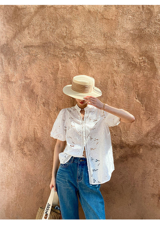 Blusa de Algodón con Bordados para Mujer - Image 10
