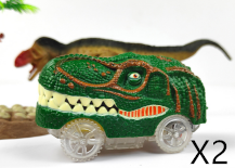 Juguete de Carrera en Pista Eléctrica Tiranosauro Dinosaurio Ensamblable con Simulación - Image 30