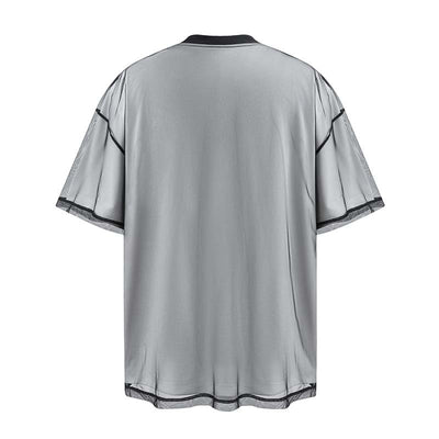 Camiseta Hombre Estampado Cereza Diseño Letras - Doble Capa Manga Corta - Image 3