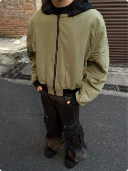Chaqueta de Cuero Reversible con Capucha Desmontable para Hombre - Image 3