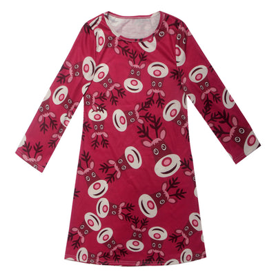Vestido Infantil Navideño con Estampado de Papá Noel Manga Larga - Image 17
