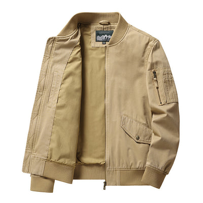 Chaqueta de Trabajo Cuello Mao Manga Corta para Hombre - Image 8