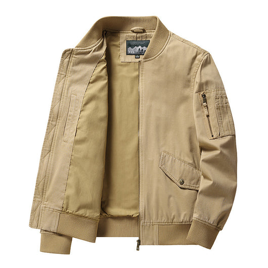 Chaqueta de Trabajo Cuello Mao Manga Corta para Hombre - Image 8