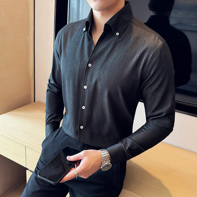 Camisa Denim de Manga Larga para Hombre - Image 3
