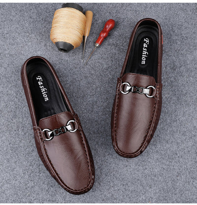 Zapatos Casuales de Cuero con Suela Flexible y Transpirables para Hombre - Image 13