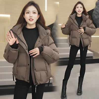 Chaqueta Corta de Algodón con Capucha - Corte Holgado y Cómodo - Image 2