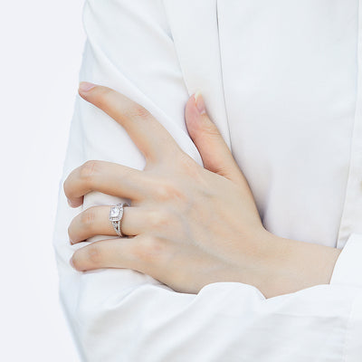 Anillo de Diamante Cuadrado con Circonia - Image 8