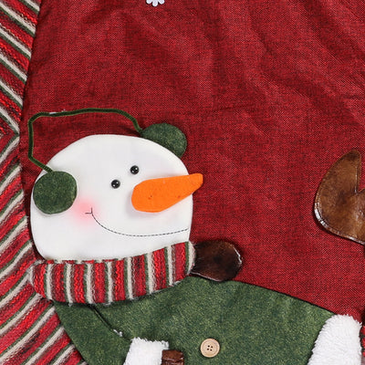 Falda Navideña para Árbol de Navidad en Arpillera con Diseño Santa - Image 9