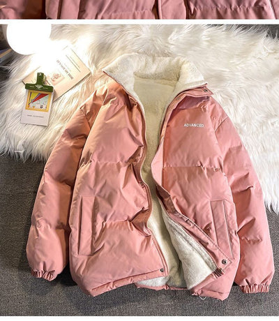 Abrigo Acolchado Estilo Hong Kong con Forro Polar - Chaqueta Suelta de Algodón - Image 12