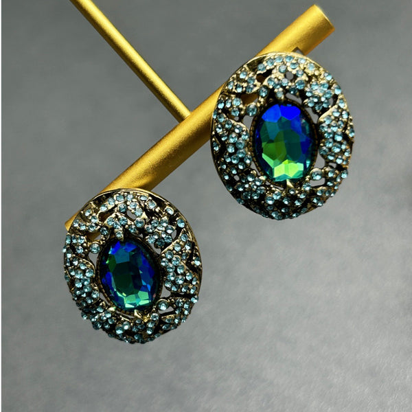 Aretes Vintage de Corte Clásico con Piedra Incrustada - Image 6
