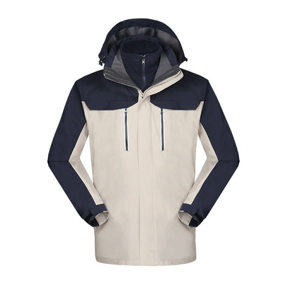 Chaqueta Impermeable Reversible de Dos Piezas con Forro de Terciopelo Coral