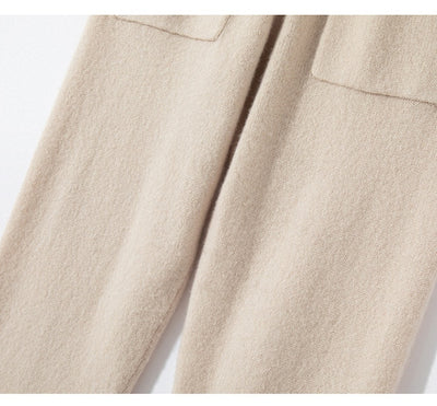 Pantalones de Punto Otoño-Invierno para Mujer, Cintura Alta Drapeado Elegante Efecto Adelgazante - Image 31