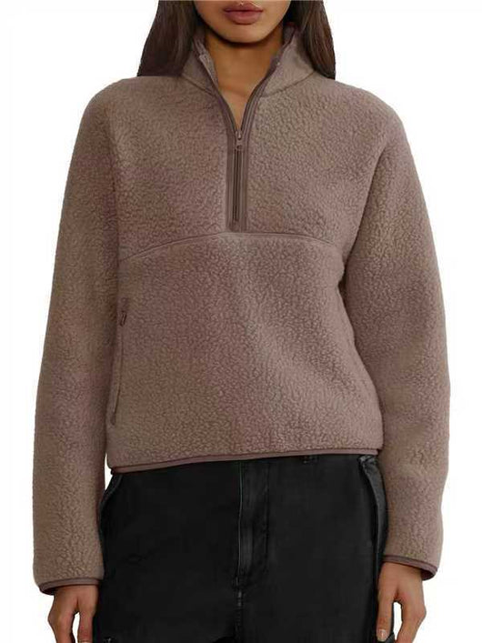 Sudadera Suelta con Cierre Medio para Mujer - Comodidad Casual - Image 12