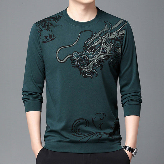 Playera Casual de Cuello Redondo con Textura Flocking para Hombre - Image 4