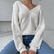 Jersey Acolchado Azul con Cuello en V