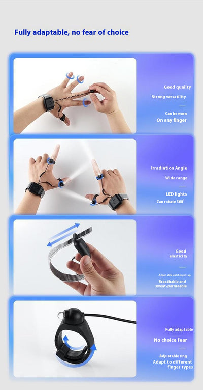 Linterna LED para Pesca Nocturna con Luz en los Dedos - Image 9