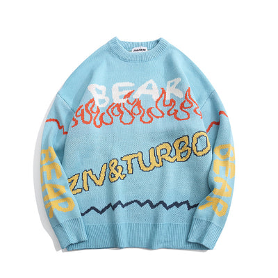 Suéter de Cuello Redondo con Estampado de Letras para Parejas - Image 12