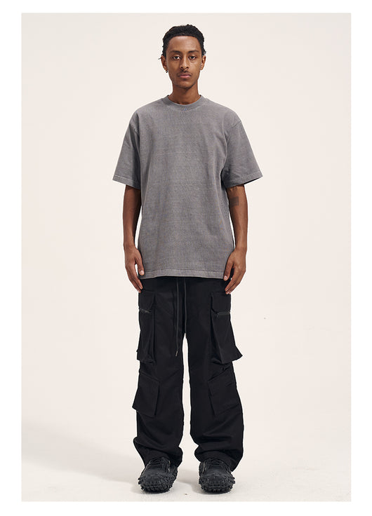 Pantalones Casuales Retro para Hombre con Bolsillos Múltiples y Cierre Lateral - Image 13