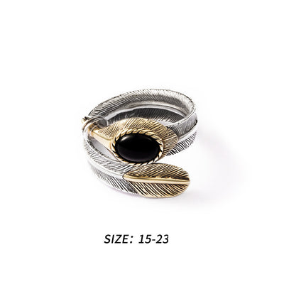 Anillo de Plata Esterlina con Cristal en Forma de Pluma - Image 7