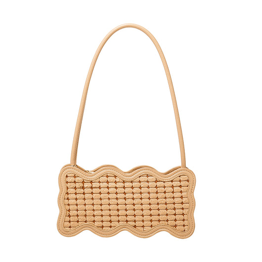Bolso Tejido de Hombro Único con Patrón de Onda para Mujer - Image 4