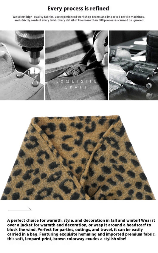 Chal Triangular Reversible con Estampado Leopardo - Colección Otoño Invierno - Image 17