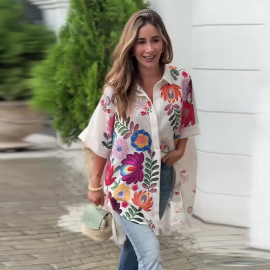 Blusa Larga Slim Irregular para Mujer - Image 4