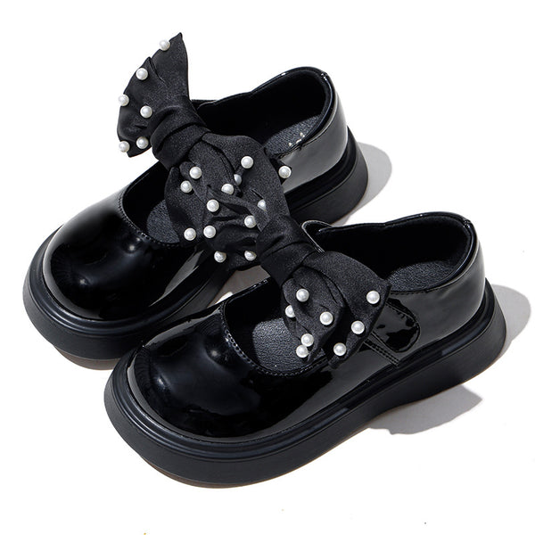 Zapatos de Cuero Suave para Niños - Suela Flexible Color Negro - Image 2