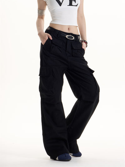 Pantalones Cargo Retro Hot Girl Multi-bolsillos - Image 5
