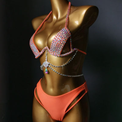 Traje de Baño Diamante con Tassel y Soporte Reforzado - Image 9