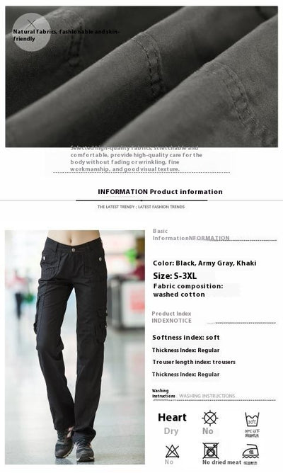 Pantalones Cargo Mujer Holgados Efecto Adelgazante con Múltiples Bolsillos - Image 16