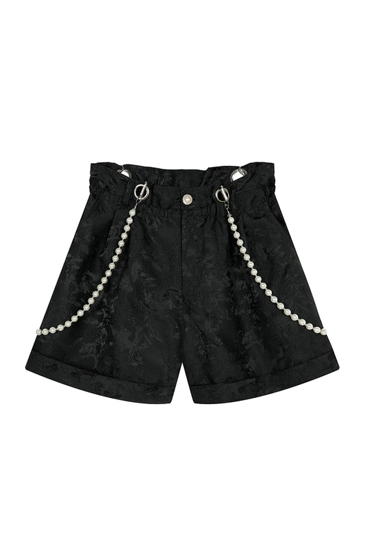 Shorts Jacquard con Tira de Perlas en el Hombro - Image 2