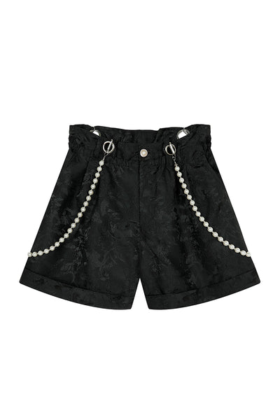 Shorts Jacquard con Tira de Perlas en el Hombro - Image 2